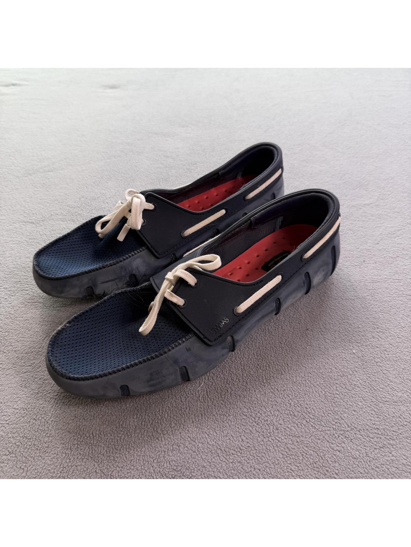 Swims Braided Lace Loafers Boat Shoes Navy Blue Water Friendly Men's Size 7